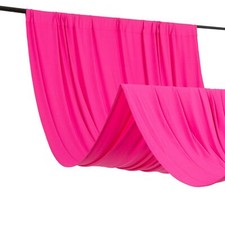 5 ft x 10 ft FUCHSIA 4-Way Stretch Spandex Divider Backdrop Curtain Wedding