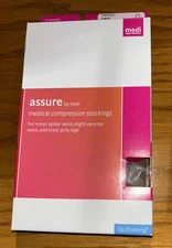Mediven Assure Compression Stockings Calf Petite Closed Toe Beige Size L 15-20
