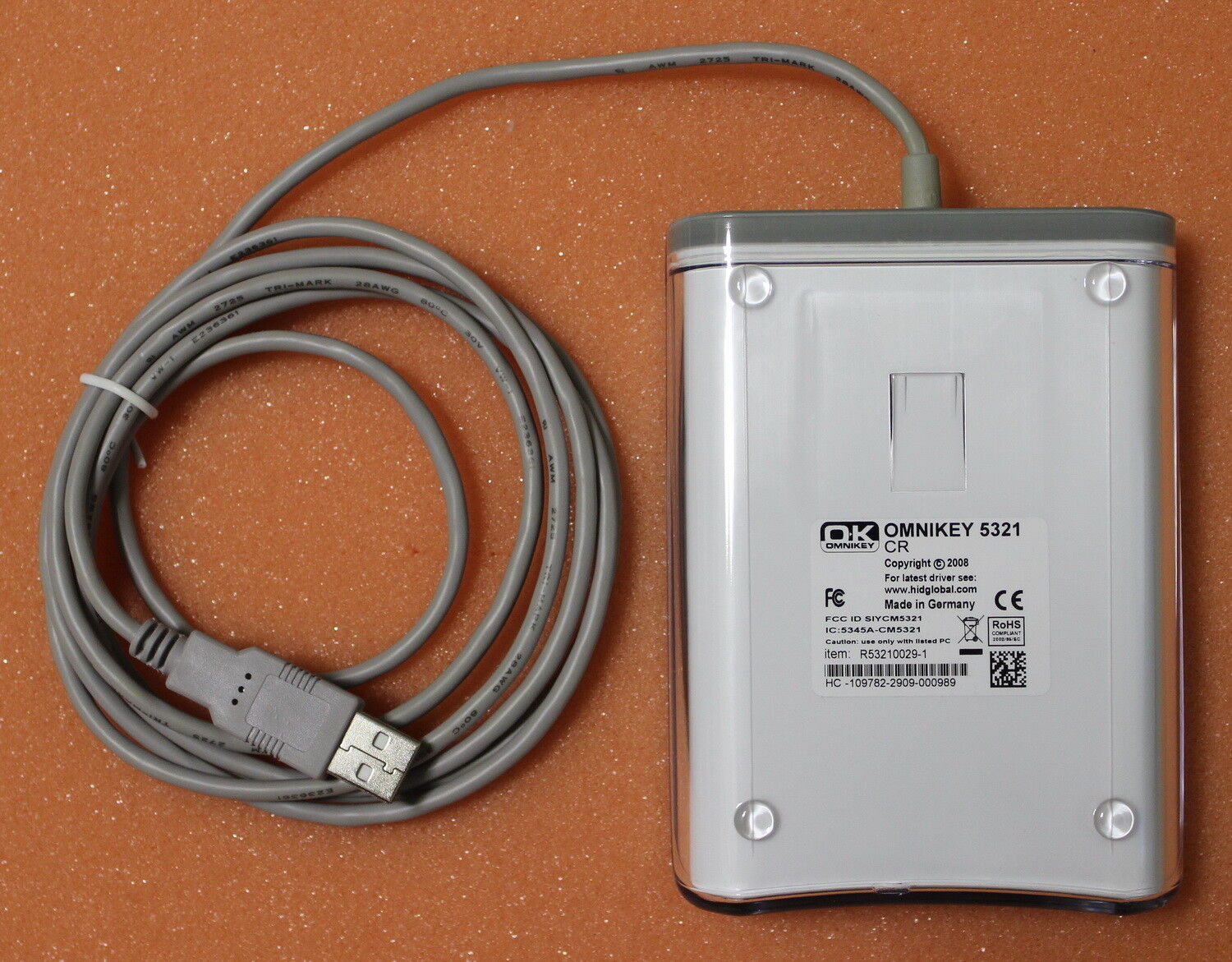 New HID OMNIKEY 5321 CR USB Smart Reader R53210029-1