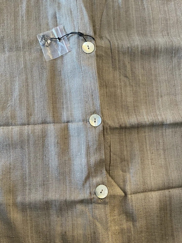 Западный вяз шелковые полоски наволочка 20» травертин бежевый Eco Tasar новый без ЯРЛЫКОВ - Изображение 2 из 4