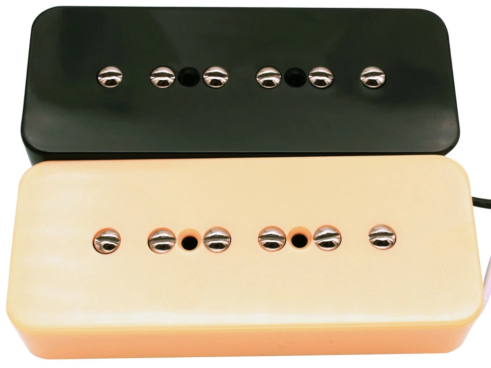 Alnico 5 / V soapbar P90 vintage style wind pickup, single, set, cream or black