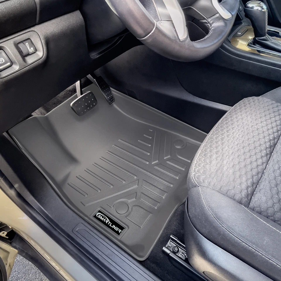 SMARTLINER Custom Fit Floor Mats 3 Row Liner Set Gray OEM 2017-2021 GMC Acadia - Image 2 of 4