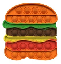Push Pop Bubble It Silicone Sensory Fidget Rainbow Toy Hamburger