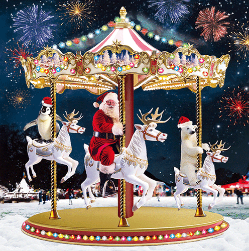 Biglietto di Natale singolo ricordo olografico lenticolare 3D divertente eye popping festivo - Foto 11 di 25