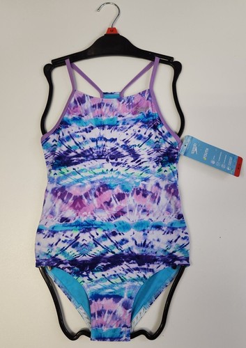 SPEEDO costume da bagno viola cravatta tintura taglie XS S M L XL pezzo unico nuovo con etichette - Foto 8 di 16