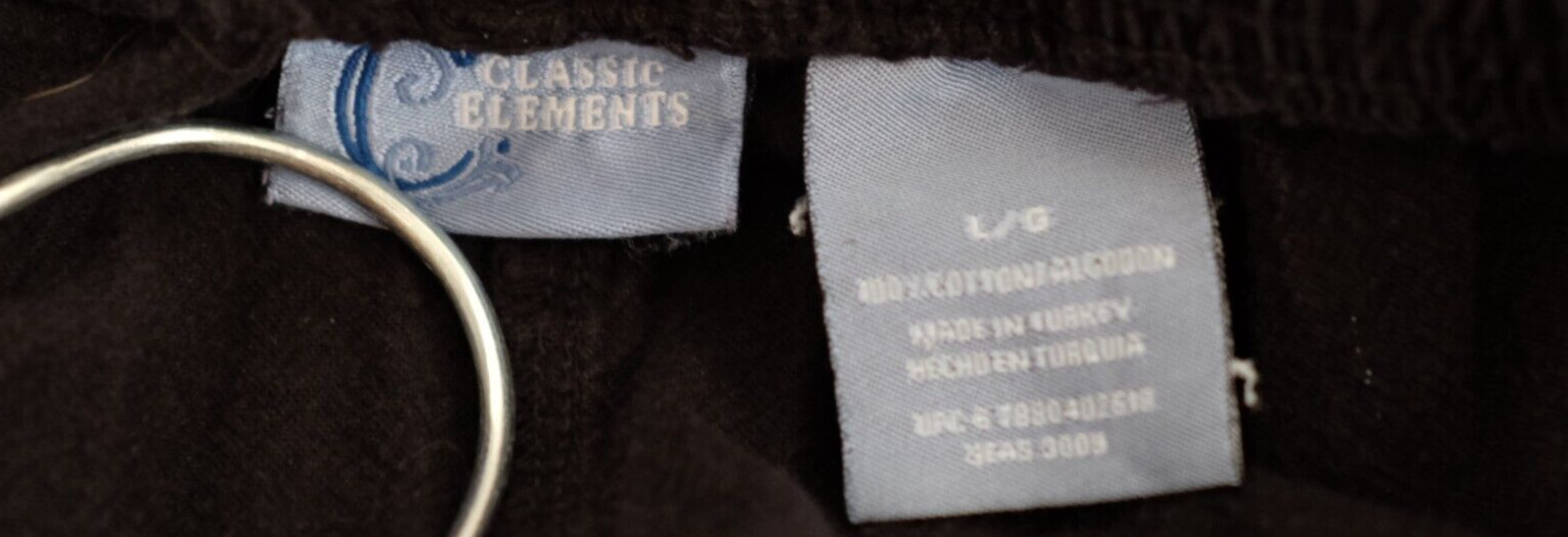 CLASSIC ELEMENTS Capri Pull On Black 100% Cotton … - image 7