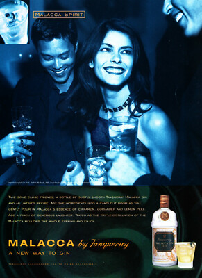 TANQUERAY GIN AD #40 RARE 1998 OUT OF PRINT VINTAGE MALACCA