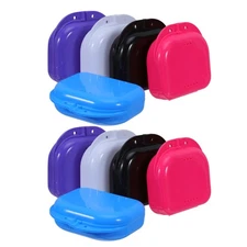 10 Pcs Denture Case Travel Cute Retainer Portable Holder for Purse