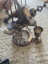 Antiq Pairpoint Mfg. 1802 1/2 Tipping Coffee Pot Quadruple Silver Plate WITH CUP