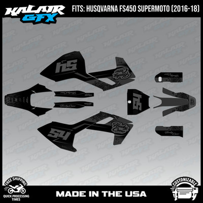 Graphics Kit for Husqvarna FS450 Supermoto (2016-2018) Fatality-SMOKE
