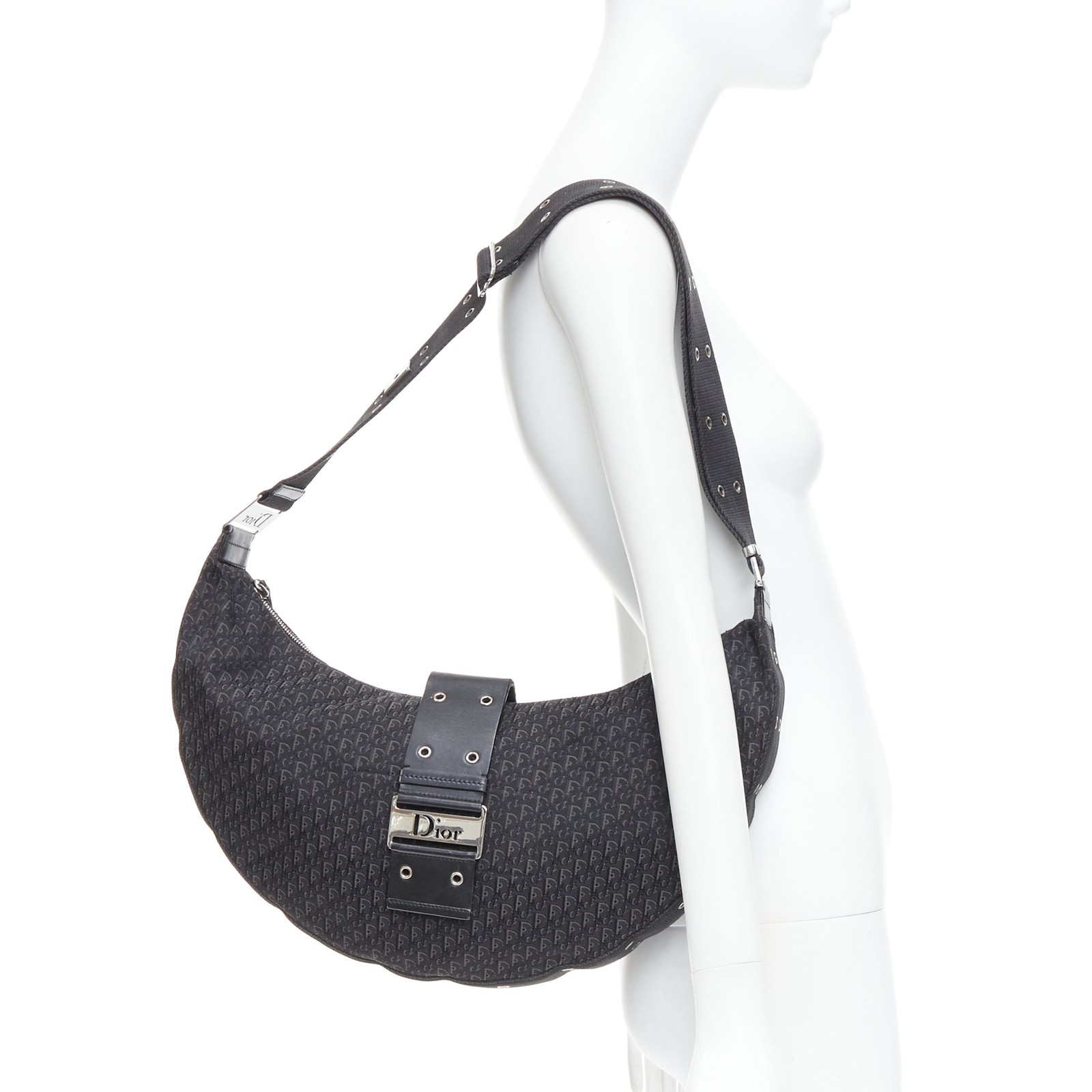 CHRISTIAN DIOR John Galliano Street Chic Hobo bla… - image 2