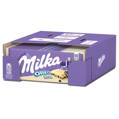 (17,07 /1kg) Milka Oreo White Schokolade, 22 Tafel je 100g