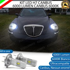 KIT LED H7 LANCIA THESIS 6000K BIANCO 6000 LUMEN CANBUS ABBAGLIANTI