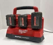 Milwaukee M18 PACKOUT Six Bay Rapid Charger with 6 Milwaukee XC 6.0 Batteries