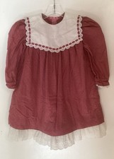 Girls Vintage Home Made Dress With Collar