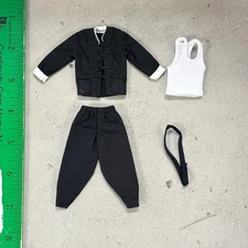 MO-BL-JKSET: 1/12 Black Kung Fu Outfit for SHF Bruce Lee action figure