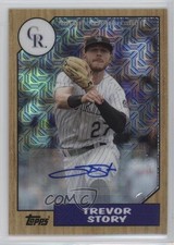 2017 Topps Silver Pack 1987 Design Chrome 81/149 Trevor Story #87A-TS Auto 0b2