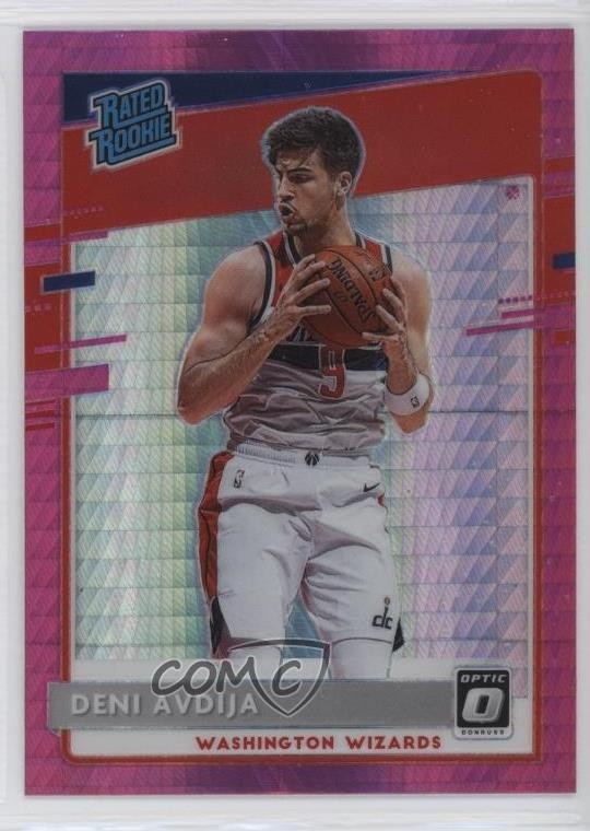 2020-21 Panini Donruss Optic Rated Rookie Hyper Pink Prizm Deni Avdija #159