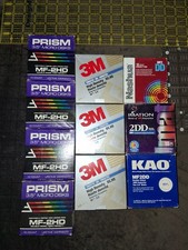 X100 Lot 3.5 Floppy Disks Boxes. Vintage 3m Kao Prisim Nashua 10 Boxes