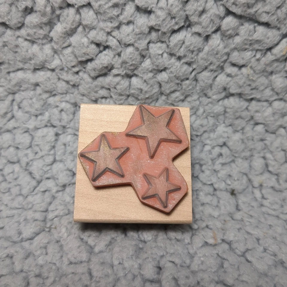 Estampilla de goma estampida estrella trío cielo nocturno patriótico 4 de julio artesanía Foto 2 de 4