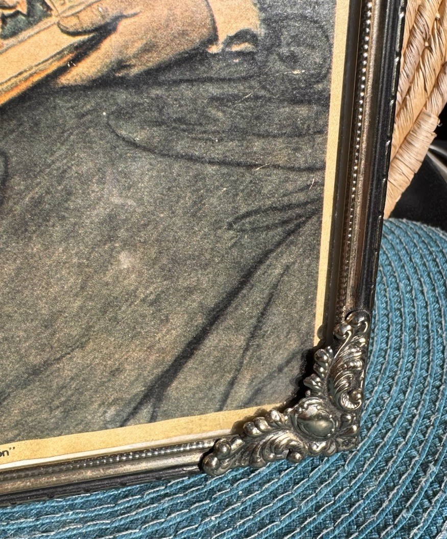 VTG 60’s Ornate Brass 8x10 Frame w/ Vintage Jesse Wilcox Smith Print | eBay
