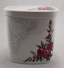 Alte Kaffeedose Eduscho Bremen Blumen oval Blechdose Vintage Dose Dekoration