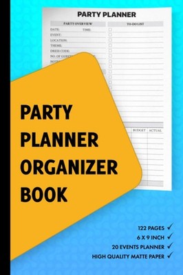 Party Planner Organizer Book: Notebook Journal For Event Management - (Pulliyam)