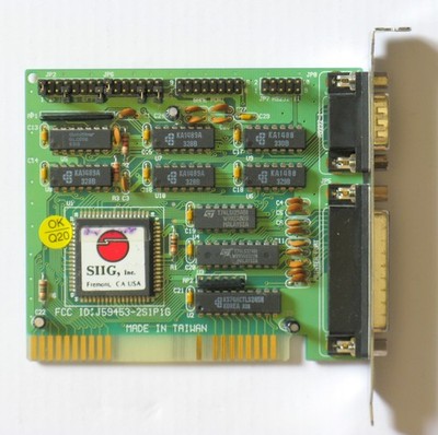 SIIG 8-Bit ISA Serial-Parallel-Game Card w/ Jumper Settings, FCC: J59453-2S1P1G