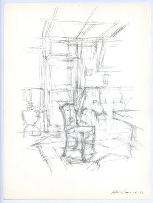 Alberto Giacometti composition, printed in 1954 b