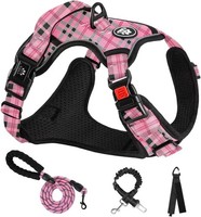 Hundegeschirr Kariert Rosa FüR MittelgroßE Hunde Haustier ZubehöR 1 StüCk