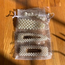 Embellished Gold Pearl Hair Clip Set  Classic Feminine Cottagecore   Classic