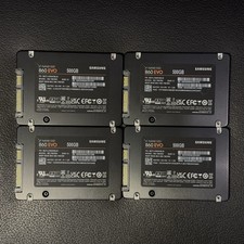 Lot of 4 Samsung 860 EVO 500GB 2.5 SATA III SSD - MZ-76E500 - CrystalDisk Info
