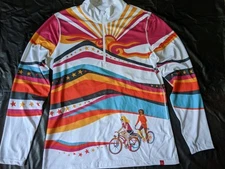 Krimson Klover 1/4 Zip Base Layer Sunshine Cycling Top Size Large Bicycle