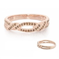 Cavill Ring 0,22Ct Diamant RoséVergoldet 925 Silber Damen Elegant- Echtschmuck