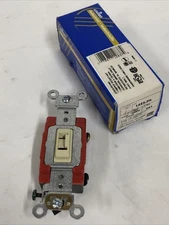 Leviton 1223-2IL Ivory SP Key Lock Switch 20A 120V/277V -THREE WAY-3 WAY