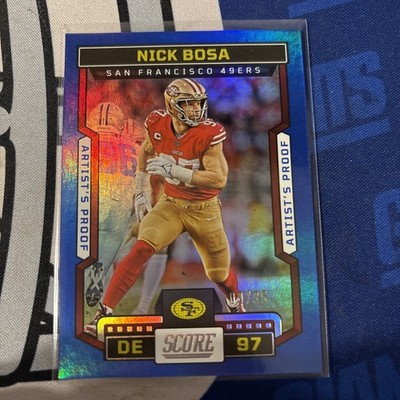 2023 Panini Score Nick Bosa Artist Proof Blue Foil #/35 49ers