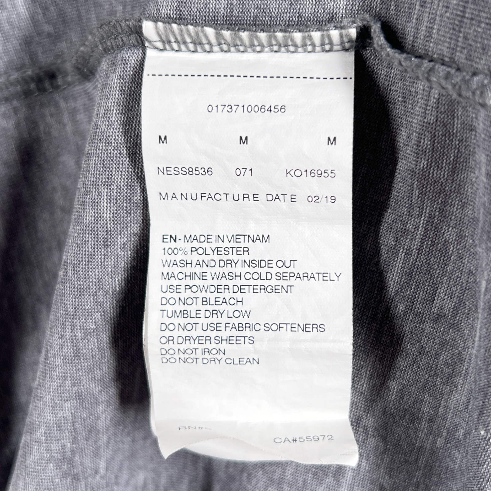 Nike Swim Men's Medium Gray Dri-FIT UV Protection Athletic Short Sleeve T-Shirt thumbnail 6