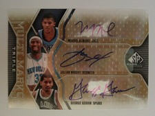 2009-10 SP Multi Marks Triple George Gervin, Morris Almond, Julius Wright 23/50