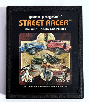 STREET RACER *ATARI 2600 + 7800* BILDERETIKETT - NUR KARTON *SUPER ZUSTAND*