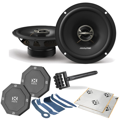 Alpine EL-E65-G 6.5'' 2-way 4-ohm Coaxial Car Speakers with Installation Accessor