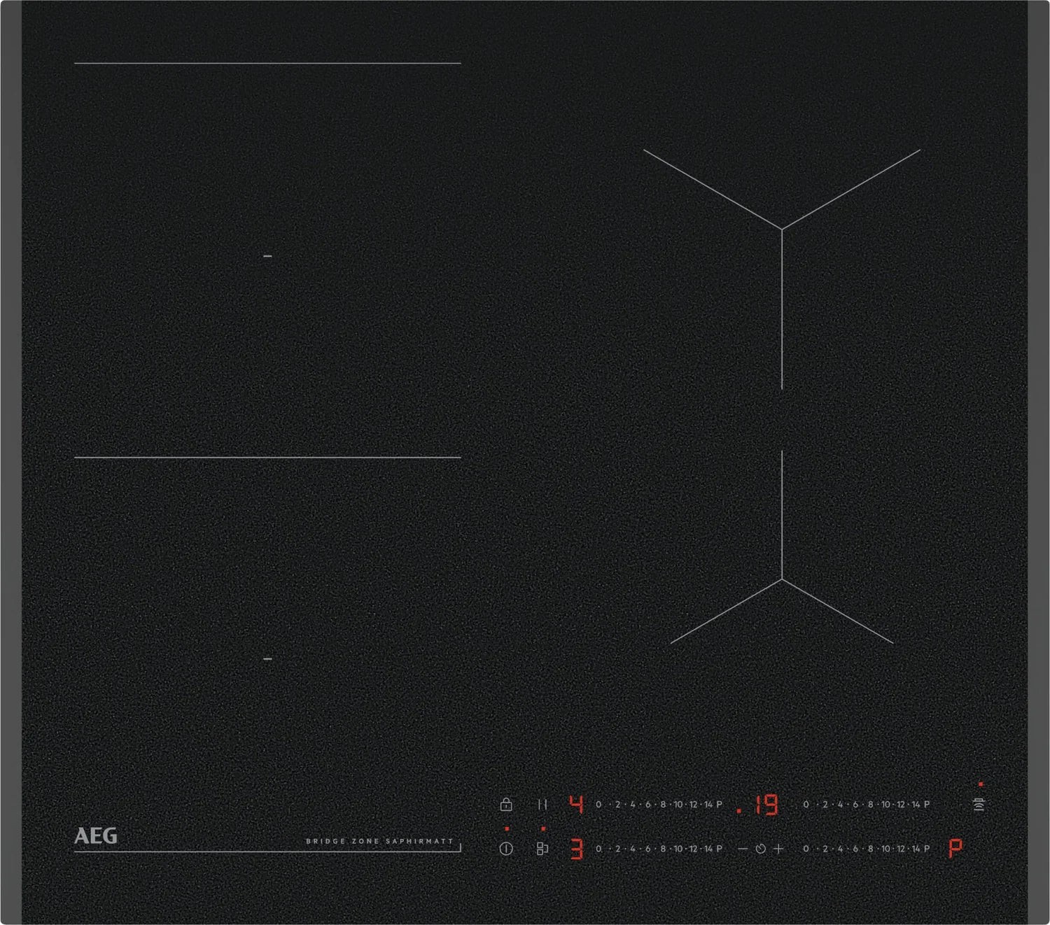 AEG TO64IB00FZ 6000 Bridge Zone Induction Hob  60cm Black