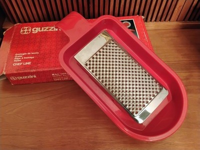 Vintage Guzzini Red Grater Zester 1980s Ex Con w/Box Italian Design