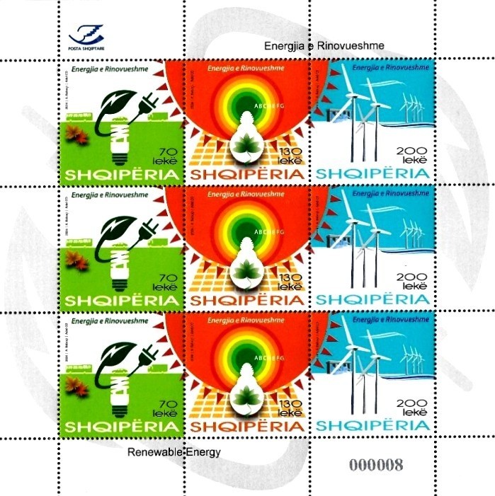 Albania Stamps 2024. Renewable Energy. Sheet Mnh
