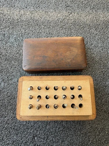 Vintage Watchmaker Clockmaker Hole Closing Punch Set