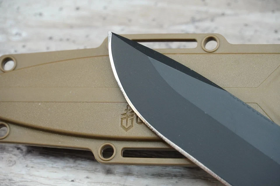 Gerber Strongarm фиксированное лезвие тонкий край нож модульный MOLLE ножны - койот коричневый - Изображение 2 из 4