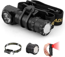 High Lumens LED Rechargeable Headlamp for Adults - Hard Hat Light Running Head L