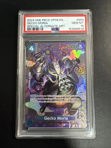 One Piece TCG Gecko Moria SP Alternative Art OP08 ST03-004 PSA 10 Graded ENGLISH