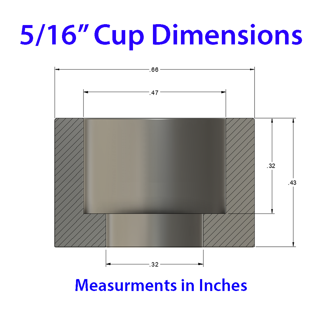 5/16" Hex Red Allen Head Cups Bolt Cup Washer Bolt Cover Engine Dress