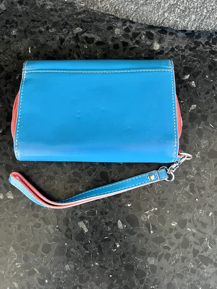 Lodis Audrey BeaPhone 钱包腕带。 绿松石/珊瑚色 — 第 3/4 张图片