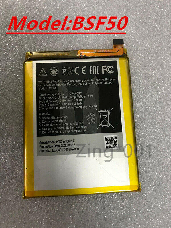 New Original 3000mAh BSF50 Rechargeable Battery for HTC Wildfire E 11.55Wh 